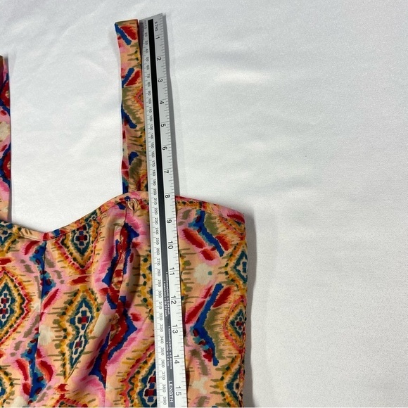 NEW! Band Of Gypsies Romper Large Rainbow Psychedelic Boho Adjustable Straps - Picture 5 of 16